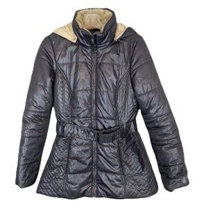 Tommy Hilfiger Gray Puffer Coat Size Medium